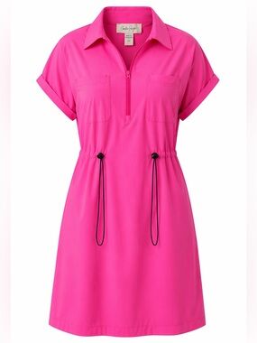 Charlie Paige Pink Sport Dress Small  Half Zip NWT